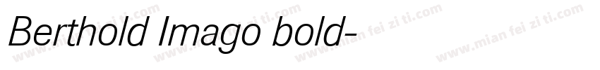 Berthold Imago bold字体转换